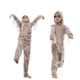 Special Occasions Kids Scary Egyptian Mummy Costume Children Halloween Horror Wrap Outfit Cosplay Carnival Easter Purim Fancy Dress 230825