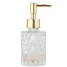 Liquid Soap Dispenser Promotion! Multipurpose Mesa Easy To Clean Glass Pump Perfect For Kitchen And Bathroom (Gold)