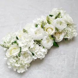 Decorative Flowers Wreaths Wedding Road Cited Silk Rose Peony Hydrangea DIY Arched Door Flower Row Window T Station Decoration 50cm 230825