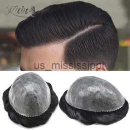 الباروكات الاصطناعية VLOOP حقن البشرة الرجل toupee دائمة للرجال للرجال الشعر الاصطناعي رقيقة الجلد pu 01012mm الرجال prothesis x0826