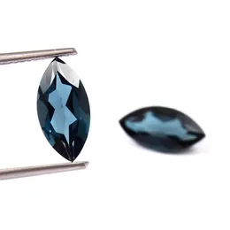 Loose Gemstones 6X12MM Natural London Blue Topaz Gemstone Pair | Marquise Shape Top Quality Faceted Cut For Jewelry
