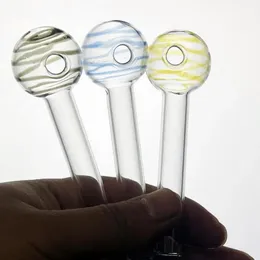 Günstige bunte Donut Pyrex Glas Ölbrenner transparent Ölrohr Glas Gerade Rohre Ölbrennrohr für Rauchpfeifen 0584512