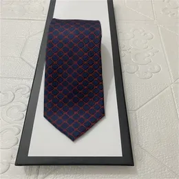 2023 Mäns slipsdesigner Men Silk Tie Letter Jacquard Woven Tie, handgjorda, en mängd olika stilar Mäns bröllop Casual and Business Tie Original Box 881