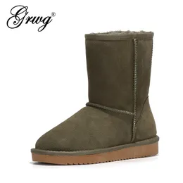 Buty GRWG 100% oryginalne skórzane buty śnieżne Kobiety Najwyższa jakość Australia buty zimowe dla kobiet ciepłe botas Mujer 230825