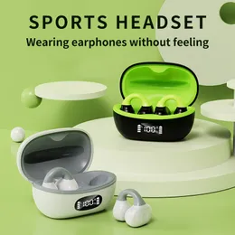 2023 Cool TWS på Ear Sports Transparent Case Enc Noise Creanching Earpon Trådlösa Earubds för sportkläder Trådlös sportklipp på Bluetooth Earphones Hög effekt