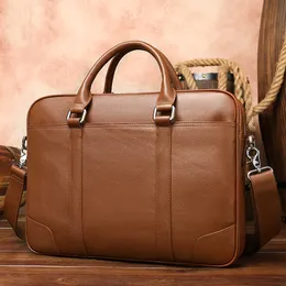 Laptop väskor 2023 Fashion Luxury Designer Handväska läder Kort fodral för män datorhandväskor PC axelväska man manlig företag 230823