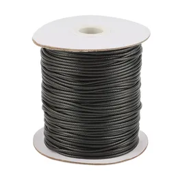 Components 1 Roll 0.5mm 1mm 1.5mm 2mm 3mm Environmental Korean Waxed Polyester Cord Beading Thread Braided Rope String Jewelry Findings