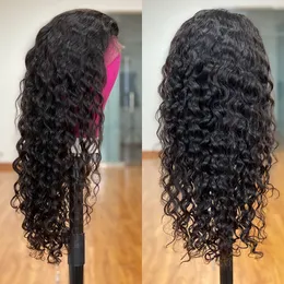 Deep Wave Frontal Wig HD Lace Front Human Hair Wig Brazilian Curly Human Hair Wig Great Remy Hair 4x4/13x4 Lace Front Wig