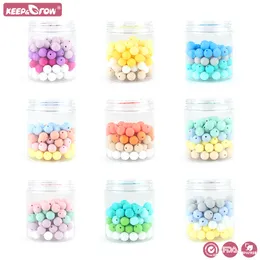 Beißringe Spielzeug 20 Stücke Silikon Perlen 12 MM Runde Perle Baby Zahnen DIY Schnuller Clip Kette Schmuck BPA Frei Mundpflege Kauen Beißring 230825