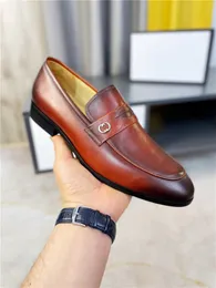 16model Luxury Brand Men Leather Shoes Slip On Pointed Toe Mixed Colors Brogues Oxford Mens Designer Dress Shoes Wedding Office Formal Shoes Men