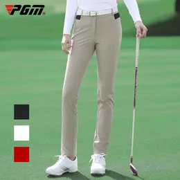 Spodnie damskie capris pgm jesienne zimowe pobyty golfowe kobiety wysoka elastyczność sporne spodnie Slim Fit Golftennis Spodnie ciepłe wiatrakowe odzież golfowa 230825
