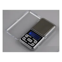 Weighing Scales Wholesale Digital Jewelry Scale Gold Sier Coin Grain Gram Pocket Size Herb Mini Electronic Backlight 100G 200G 500G Otlpt