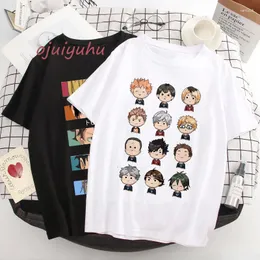 Homens Camisetas Unissex Oya Haikyuu Camisa Homens Anime Gráfico Haruku Camiseta Bokuto Kuroo Shoyo Voleibol T-shirt Criativo Masculino