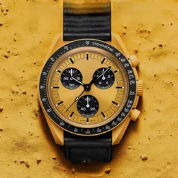 Neue, heiß verkaufte Herren-Quarzuhr mit vollem Funktionsumfang und 6-poligem Timing-Armband aus Segeltuch der Marke Co