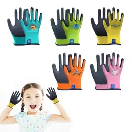 Fünf-Finger-Handschuhe für Gartenarbeit für Kinder, rutschfest, langlebig, für Kinder, Gartenarbeit, 5 Paar, atmungsaktiv, sicher, 230826