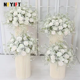 Dekoracyjne kwiaty wieńce 8070604530 cm Biała oddech Baby Rose Rose Flower Ball Wedding Table Centerpiece Deco Gypsophila Artificial Floral Party Event Prop 230825