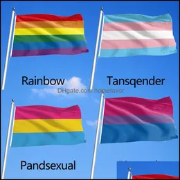 Banner Flags Eşcinsel Bayrak 90x150cm Gökkuşağı Şeyler Gurur Biseksüel Lezbiyen Pansexual LGBT Drop Teslimat Ev Bahçe Festival Malzemeleri Dhbix