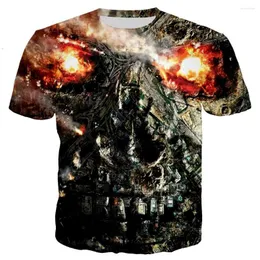 Erkek Tişörtleri Terminator T-Shirts Film 3D Baskılı Sokak Giyim Erkekler Kadın Günlük Moda Büyük Boy Kısa Kollu Gömlek Tees Üstleri Giyim