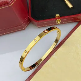 Классический роскошный дизайнерский браслет для женщин, позолоченное серебро 18 карат, инкрустированные 10 бриллиантами, браслеты с отверткой, ширина 4 мм, размер 1619, женские браслеты, ювелирные изделия XPN