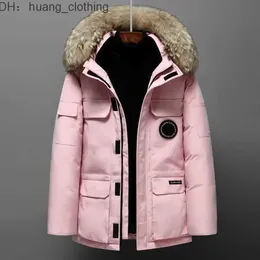 canda goose jacket Women's and Men's Medium Length Winter New Canadian Style Lovers' Working Clothes Thick Men Clothing 3 ZU4D Goose