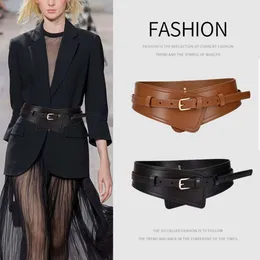 Waist Chain Belts Corset Wide Pu Leather Slimming Body Waistband For Women Elastic Strap Bownot Dress Coat Accessories 230825