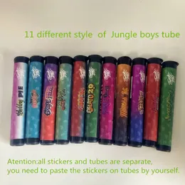 Wholesale price empty Packing Jungle Boys Connected Alienlabs cookies jokes up pre rolls bottle with customized stickers smell proof plastic pre roll tube