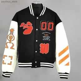 2023 New Spring Street Hip Hop broderad baseball Uniform Loose Unisex Jacket Casual Ytterkläder Coats Varsity Jackets Q230826