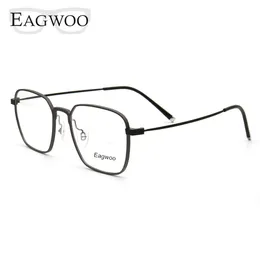 ファッションサングラスフレームアルミニウムサングラススタイルの光学フレーム処方メンスクエアビンテージ眼鏡メジャーデザインスペクタクル8074 230825