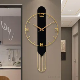 Zegarki ścienne Sypialnia Silent Clock Office Gold Black Luxury Classic Design Advanced Horloge Murale de Luxe Decors