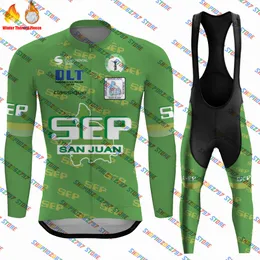 Set di maglie da ciclismo 2023 SETTEMBRE SAN JUAN TEAM Set in pile manica lunga bici da strada abbigliamento completo camicia da bicicletta 230825