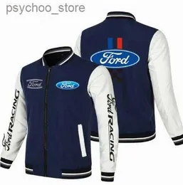 2023 Новый Ford Jackets Spring Awumm Men Men Populate Printed Casual Fashion Loak Biker Jacket Men Street Baseball форма Q230826