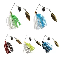 Baits Lures Lutac SP01 14 Spinner Bait 14G Double Willow Fishing Spoon Lure Treble Hook Spinnerbait 230825