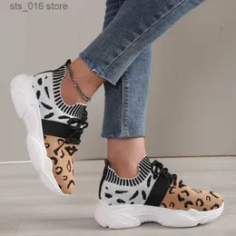 Frauen Leopard Tennis Kleid Sneakers 2023 Frühling Herbst Neues Mesh atmungsaktiv