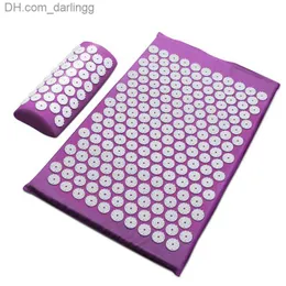 62*38cm Massager Cushion Massage Mat Acupressure Relieve Back Body Pain Spike Mat Acupuncture Yoga Mat/Pillow Q230826