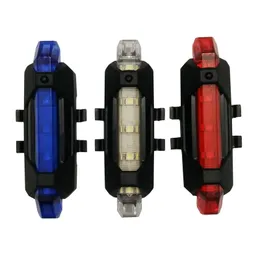Cykelbelysningar Cykel bakre ljus Vattentät USB -uppladdningsbar LED -säkerhetsvarningslampa cykel blinkande tillbehör natt ridning cykling zz