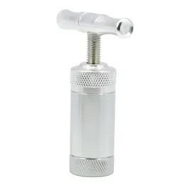 tobacco compressor Aluminum T-Handle Herb Press – Manual Compressor For Tobacco/Herbs,  64x75mm, Frosted Finish Frosted Aluminum Press