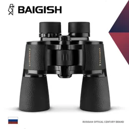 Telescópios BAIGISH Telescópio 20x50 HD Binóculos poderosos 3000m Long Range Militar Spyglass Night Vision Gold Label Óptico para caça 230825