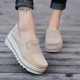 Solid rund tå casual loafers klär kvinnliga nya sneakers andningsbara kvinnor skor lägenheter plus storlek zapatos de mujer t230826 330