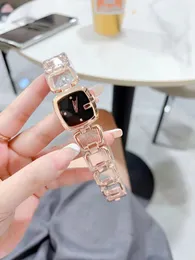 Luxury Fashion Women Watch Strap Ladies Quartz Wristwatch Rhinestone Rosegold rostfritt stål armband för damer gåva