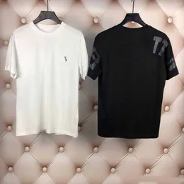 2023 Tasarımcı Gömlek Günlük Luxuryt Tasarımcı Tişörtleri Erkekler Tişörtleri Mektup Nakış Tişörtleri Erkek Tese Kısa Kollu Tshirt