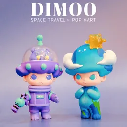 Scatola cieca Popmart Dimoo Space Travel Series Box Guess Bag Caja Ciega Toy Doll 13 Random One Cute Anime Figure Desktop Ornaments Gift 230825