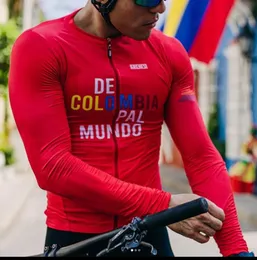 Maglia da ciclismo Set frenesi colombia bike top da uomo primavera e autunno a maniche lunghe traspirante ad asciugatura rapida protezione solare felpa da ciclismo all'aperto 230825