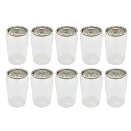 Other Drinkware 10 Pcs 330ml Disposable Beverage Bottle Milk Tea Shop Plastic Yogurt Bottle Disposable Candy Jar Mason Jar Lids Storage Bottle 230825