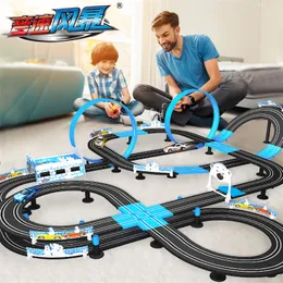 Aircraft Modle Railway Track Zestaw zabawek Racing Electric podwójny zdalny samochód Interactive Autorama Circuit VoIto dla chłopców dzieci 230825