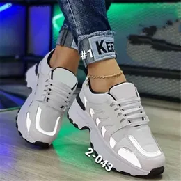 2024 New Sports Comfortable Fashion Women's Dress Casual Lace-up Thick Soled Female Increase Vulcanized Shoes T230826 91