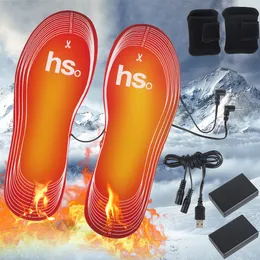 Peças de sapatos Acessórios Inverno Palmilha Quente Fibra de Carbono Aquecimento Recarregável 3.7 Bateria de Lítio 4.5V Caixa de Bateria USB Cabo de Aquecimento Palmilha de Aquecimento de Pé 230825
