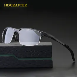 أزياء النظارات الشمسية إطارات HDCRAFTER ألومنيون نظارات سبيكة إطار الرجال وصفة طبية قصر النظر النظارات النظارات الإطارات العلامة التجارية مصمم العلامة التجارية الإطار 230825