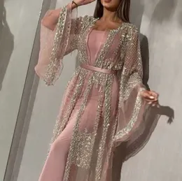 Basic Casual Dresses 2-Piece Spring 2022 New Sequin Dress Women's Sexy Lace Long Sleeve Evening Party Elegant Maxi Robe Longu T230825