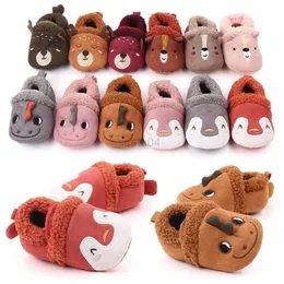 First Walkers Baby Shoes Adorable Infant Slippers Toddler Baby Boy Girl Knit Crib Shoes Cute Cartoon Anti-slip Prewalker Baby Slippers L0826