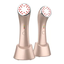 Ansiktsvårdsenheter Hem Hud Rejuvenation Beauty Instrument USB LADING LED Red Light Infrared Anti Aging Massage Device Tools 230825
